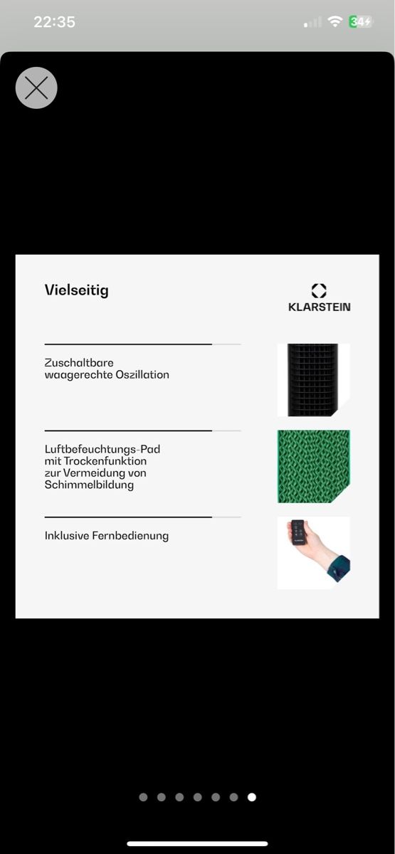 Klimageräte: Klarstein Skytower Grand Smart Luftkühler 4-in-1 – Gebraucht aus Luzern von dls_5c7k 6
