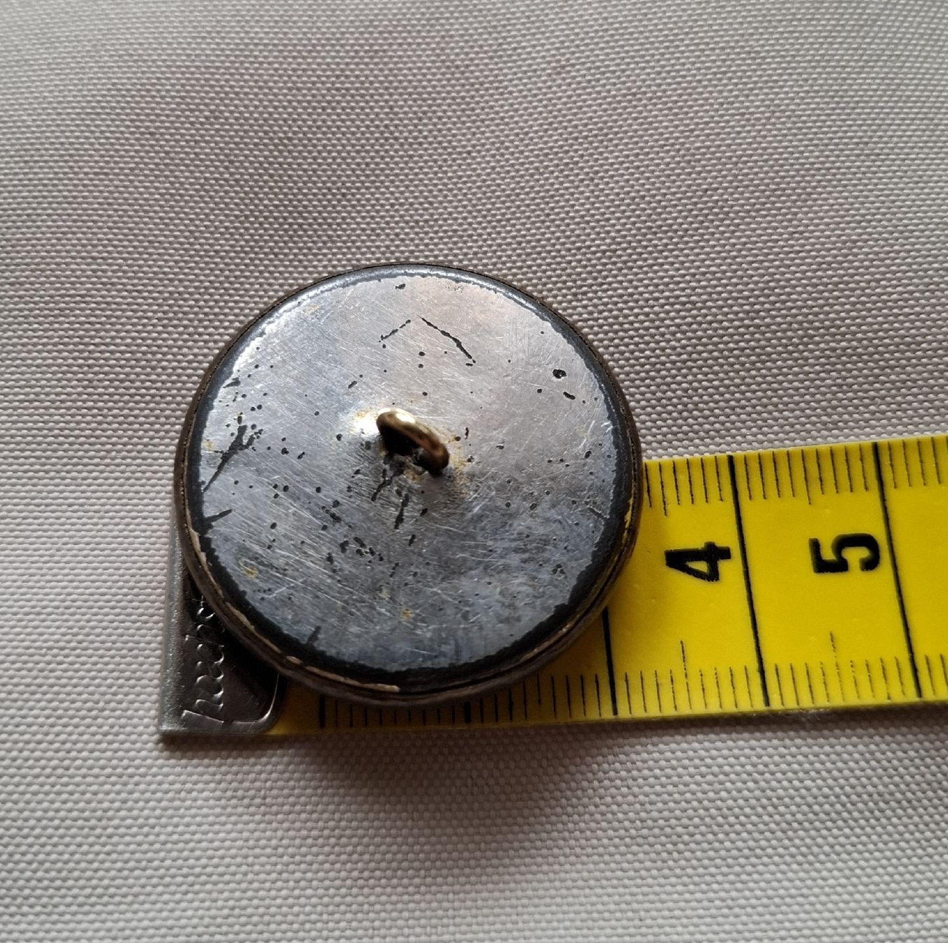 Bottoni: Antiker Knopf Messing-Optik, 34 mm. – Usato da Dietikon venduto da Hirschkopf 5