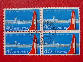 1953: Nr.313 Viererblock mit Zentrums-O St.Gallen, Kat: 85.-