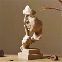 Statue Skulptur Figur die Stille 13 cm x 34,5 cm x 12 cm