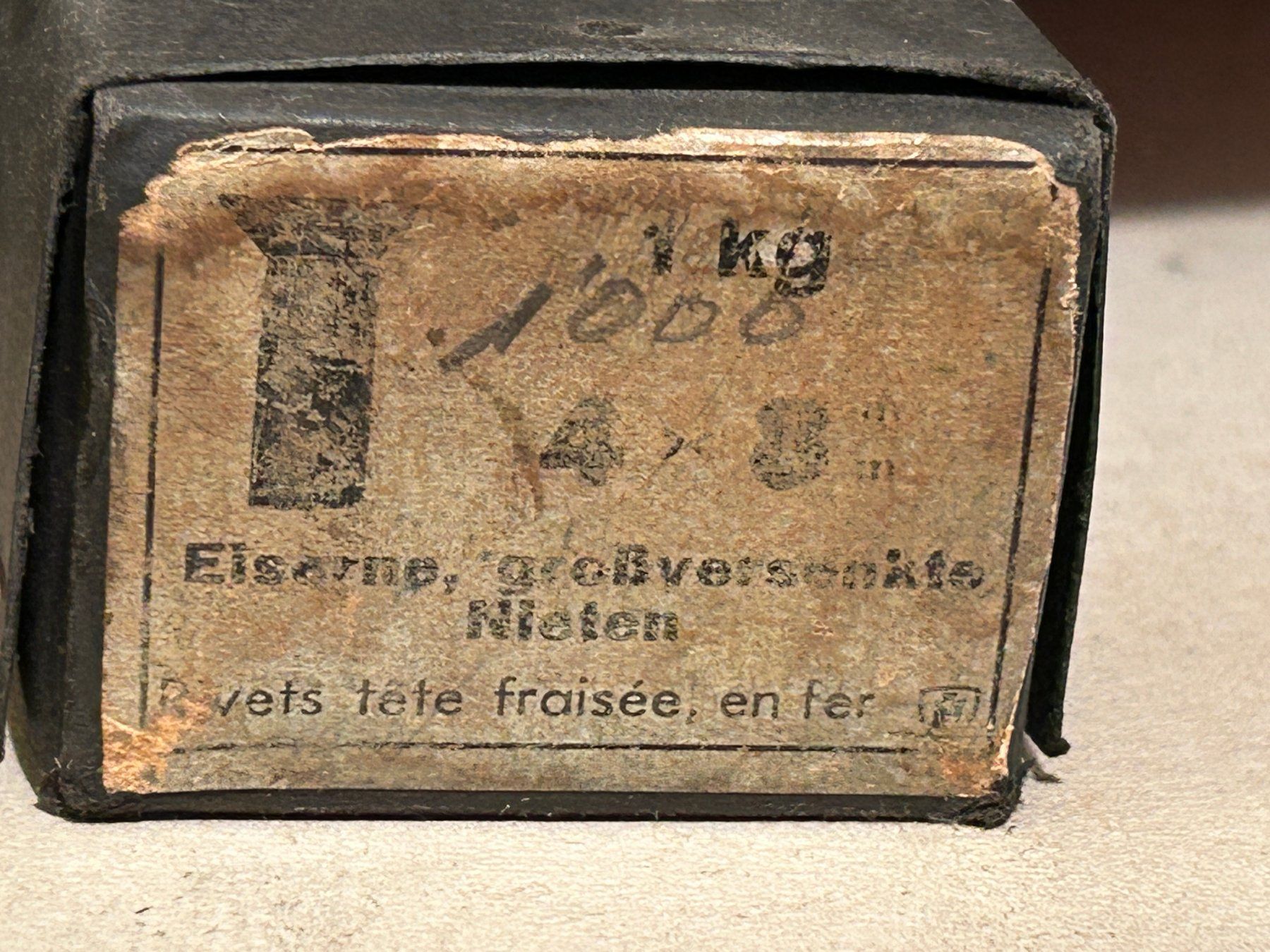 Eisenwaren: Stahl - Nieten, eiserne grossversenkte Nieten – Neu (gemäss Beschreibung) aus hägendorf von hsh4614 4