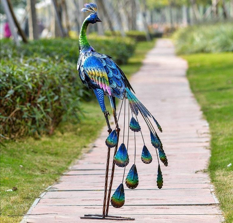 Pfau Skulptur Garten Skulptur  Pfaufigur Sculpture paon‪‪‪ 1