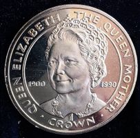 GIBRALTAR 1 CROWN 1990 UNZ.