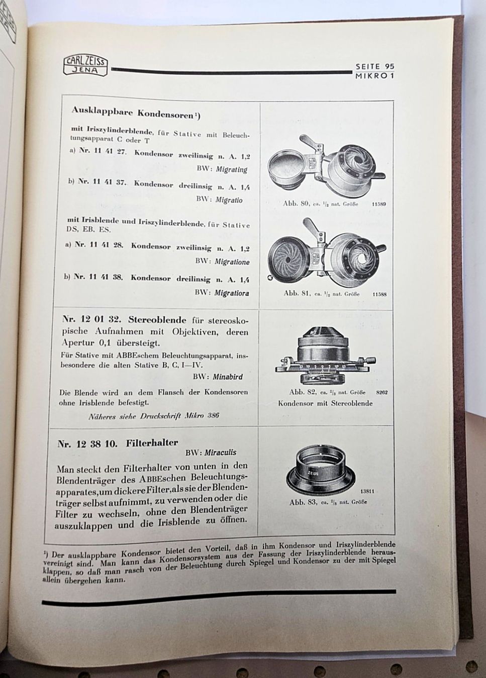 Bücher: Katalog ZEISS-MIKROSKOPE 1939 – Gebraucht aus Esslingen von Hombi3 3