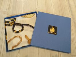 LANVIN Foulard en soie avec boîte / Seiden Foulard mit Box
