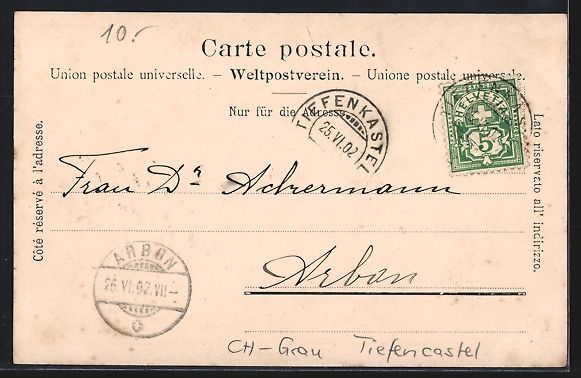 Cartoline postali: Tiefencastel, Teilansicht, Solisbrücke – Usato da Berlin venduto da bartko-reher 1