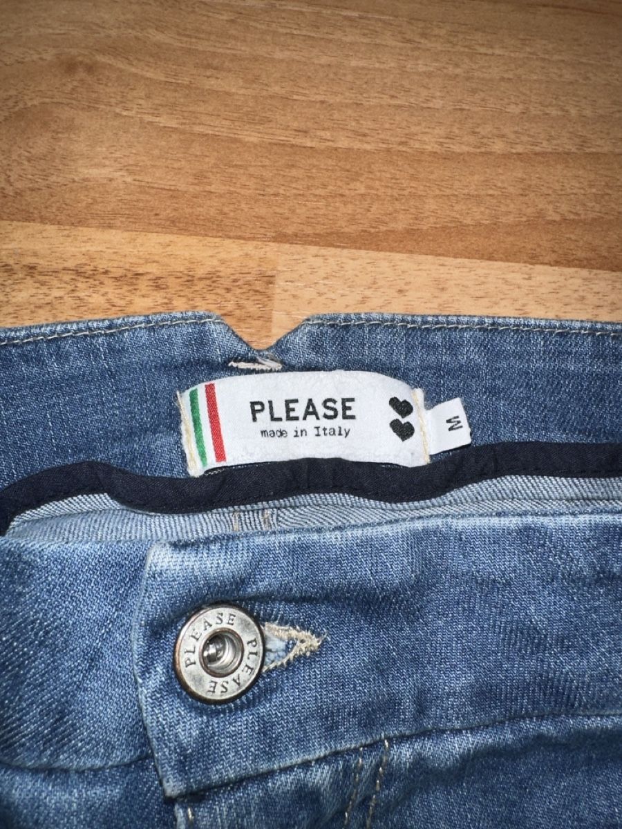 Please Jeans Jeans: Please Jeans, Gr. M blau gekürzt  – Usato da St.Gallen venduto da maierm01 2