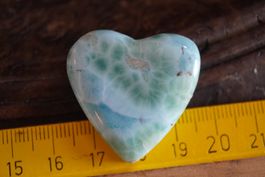 Larimar  Herz  32mm   Top Stück