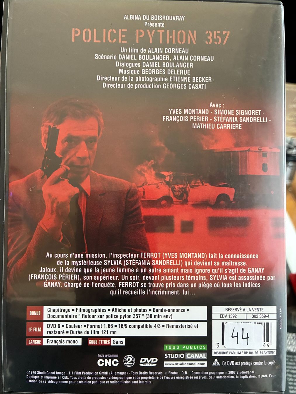 Tutti i DVDs: Police Python 357 (DVD, 1976, Montand, Signoret) – Usato da Vevey venduto da zecollector 1