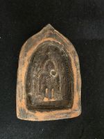 Buddha Figur aus Ton, Handarbeit, Asiatische Kunst.
