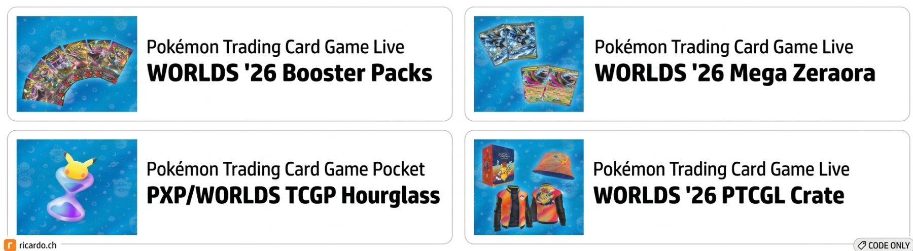Pokémon Giochi: Pokémon TCG Live & Pocket Worlds '26 Code Bundle (4 Codes) – Usato da Seuzach venduto da Xauberai 1