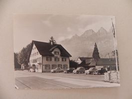 Karte Wallenstadt Walenstadt Hotel Churfirsten ca. 1950 Auto