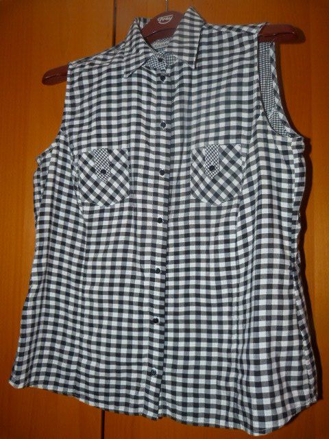 C&A Camicette: Bluse von Canda, Gr. 48, weiss-grau – Usato da Nunningen venduto da Fashion-Ave51 1