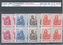 1961 Evangelisten - Viererblock, ** postfrisch