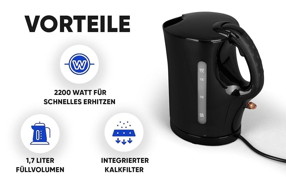 Bollitori: Wasserkocher | Kettle | 1,7 L – Nuovo e nell'imballaggio originale da Bülach venduto da StoreInShop 9
