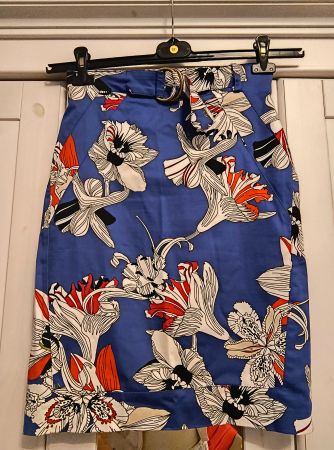 Versace Jeans Couture Rock, blau, floral, Gr. 36 (40 IT)