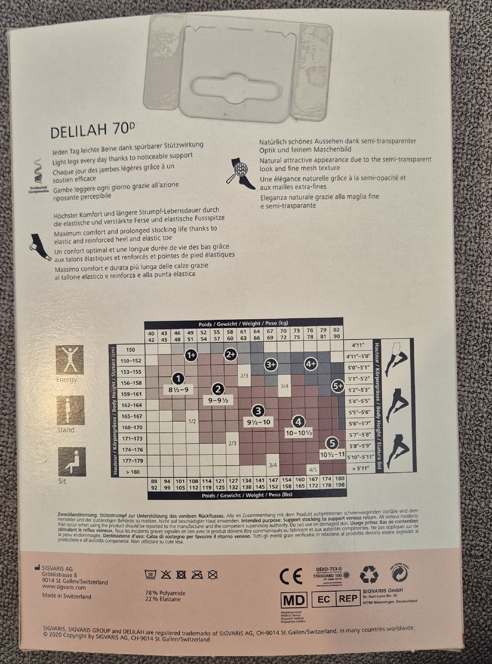 Sigvaris Calze & Collant: Collants de soutien grossesse – Nuovo (secondo la descrizione) da Farvagny-le-Grand venduto da ann_t5br 2