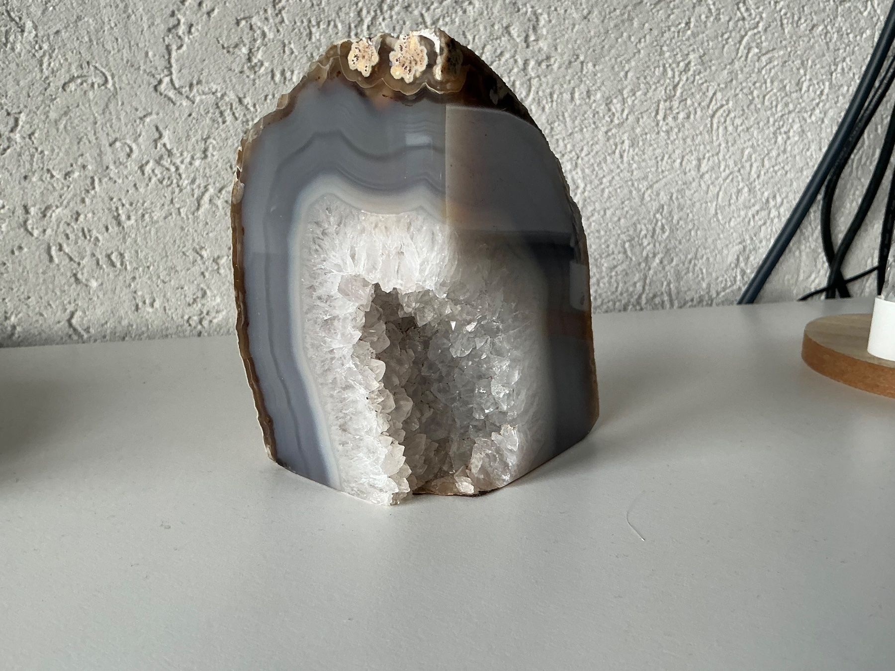 Minerali & Pietre curative: Achat-Geode mit polierter Frontseite, 1,2 KG – Usato da Altnau venduto da mar_kfk2 1