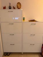 Interio SAANA Schuhschrank Hochglanz Weiss 7 Klappen