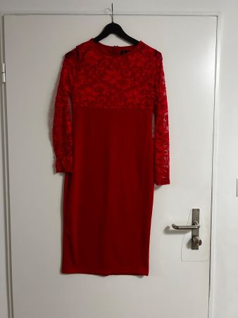 Spitzenkleid Kleid Rot Elegant Gr S NEU Gratis Versand