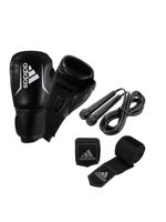 Kit gants boxe 12 Oz Adidas (bandage 2.55m +corde à sauter)