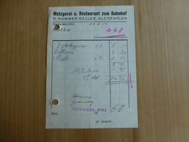 Alchenflüh, Restaurant zum Bahnhof, R. Kummer-Keller 1950