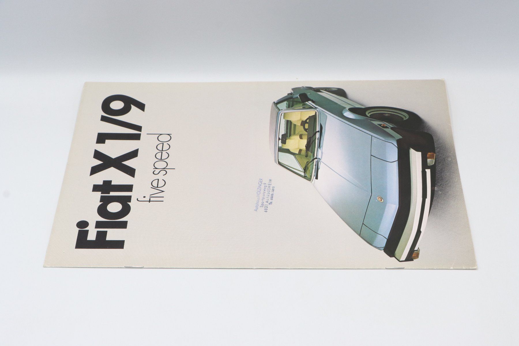 Fiat Documenti: Fiat X1/9 Five Speed 1978 Prospekt – Usato da Bühl b.Aarberg venduto da Collectorpassions 5