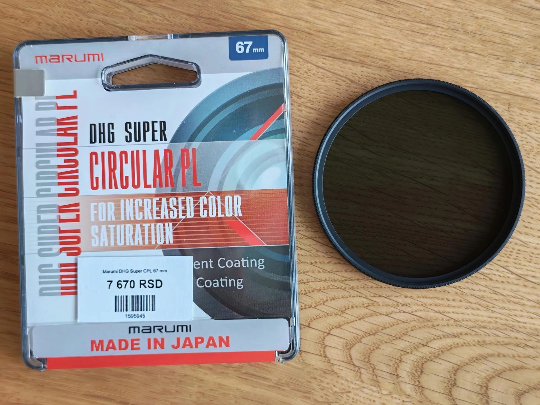 Filtri: Marumi DHG Super Circular Polarizer 67 mm – Nuovo e nell'imballaggio originale da Luzern venduto da Sesilija 1