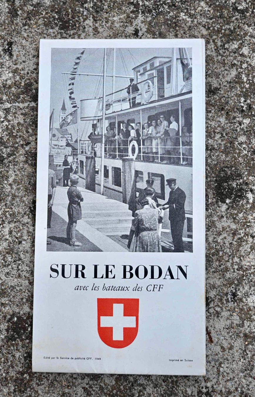 Documenti: SBB CFF Prospekt Sur le Bodan Bodensee 1949 panorama bieder – Usato da Pfaffhausen venduto da mono_rec