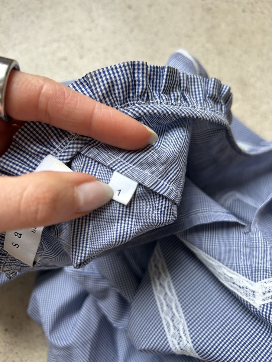 Sandro Camicette: Sandro Paris Bluse, Gr. 1, Hellblau – Usato da Zürich venduto da aglier 2