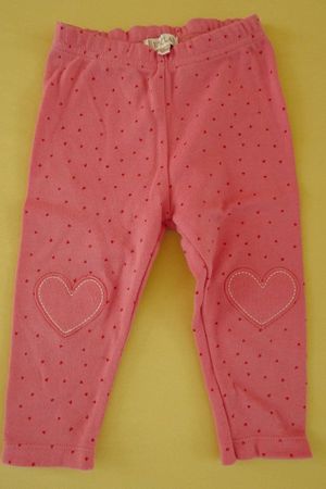 Schmucke pinke Leggings Herzen Gr. 12 Mt