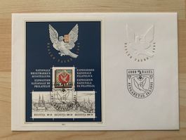 FDC Basler Taube Block 16.5.1995 Nat. Briefmarken-Ausstell.