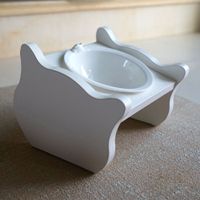 CatS Design Holz/Keramiknäpfe Einzelnapf