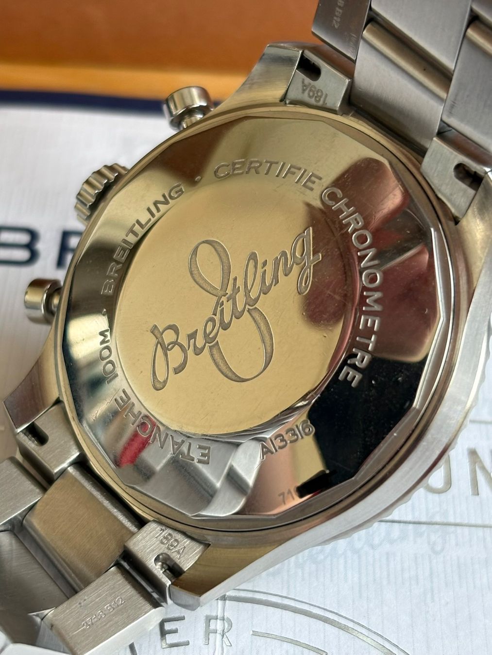 Breitling Uhren: Breitling Aviator 8 Chronograph 43 Blue Fullset – Gebraucht aus Birsfelden von Mynos 5
