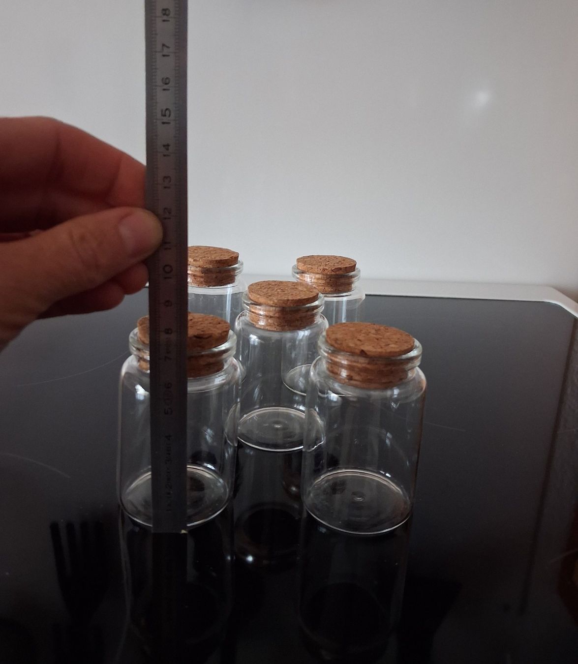 Sonstiges Geschirr & Gläser: 5 Mini-Glasfläschli mit Korkverschluss – Neu (gemäss Beschreibung) aus Wald ZH von e8e 2
