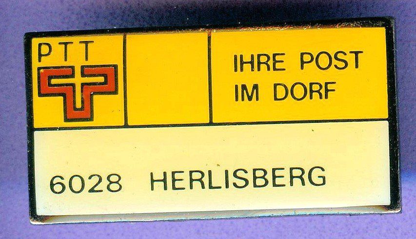 Placchette & Badge: PTT  Ihre Post   6028 HERLISBERG – Usato da Winterthur venduto da Sammleroase