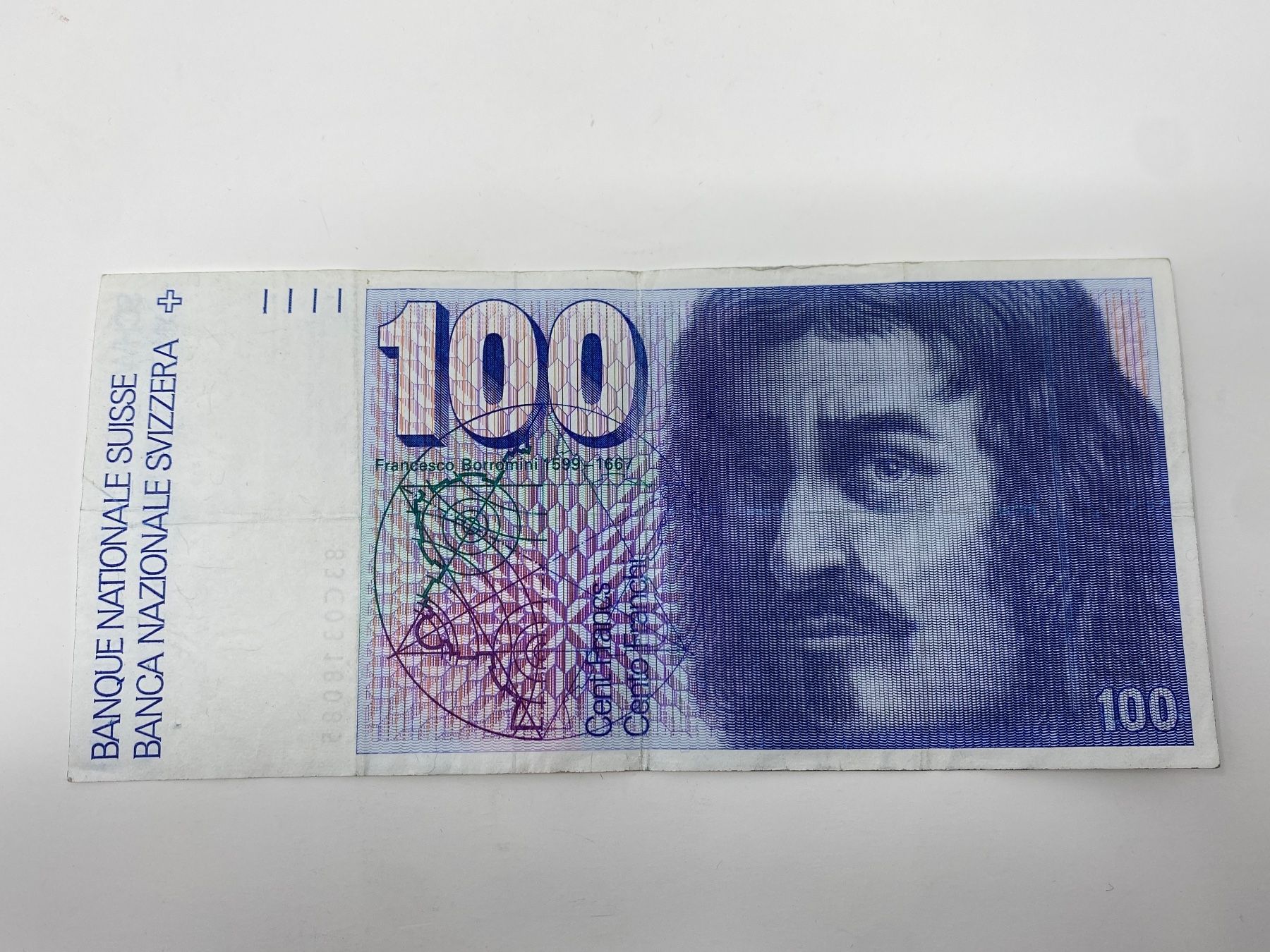 Banconote: 100 er Note - Francesco Borromini - Hundert Franken Banknote – Usato da Ballwil venduto da ClassicGallery