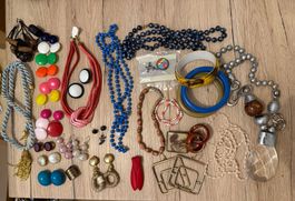 Grosses Schmuckpaket, Modeschmuck, Vintage, Halsketten