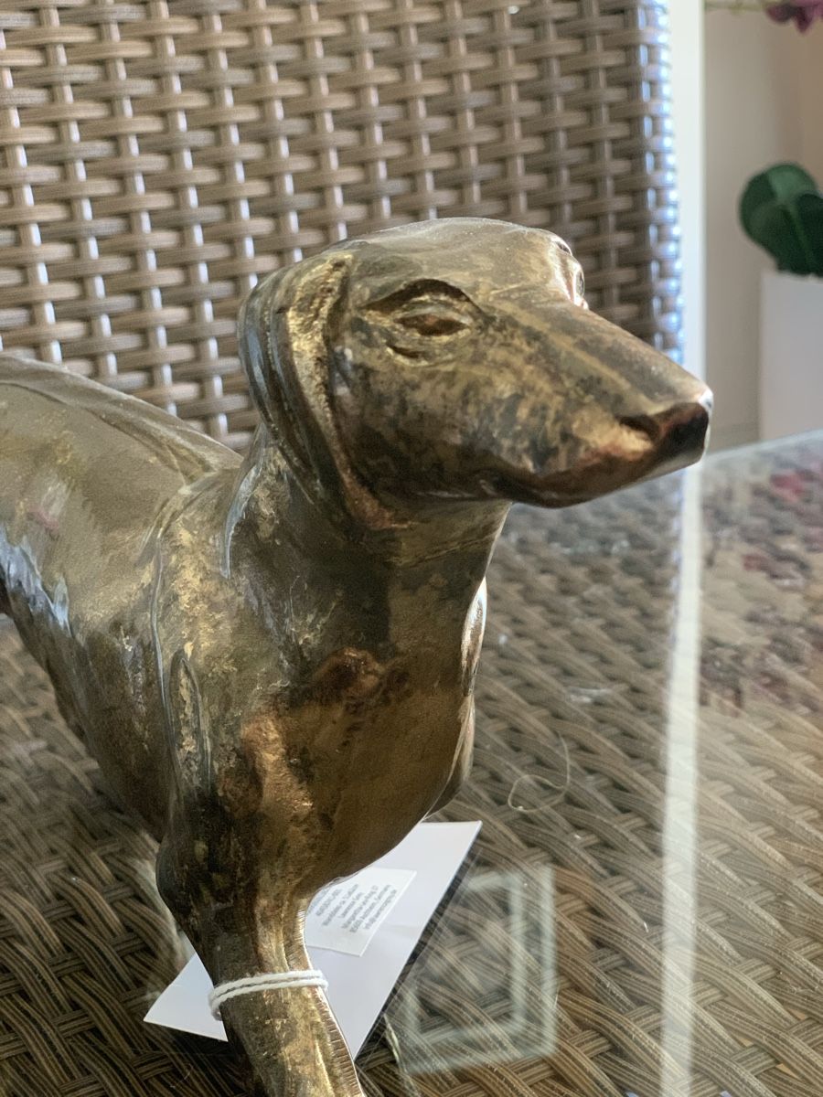 Statuette: Dackel Figur aus Aluminium – Nuovo e nell'imballaggio originale da Emmenbrücke venduto da Dior09 1