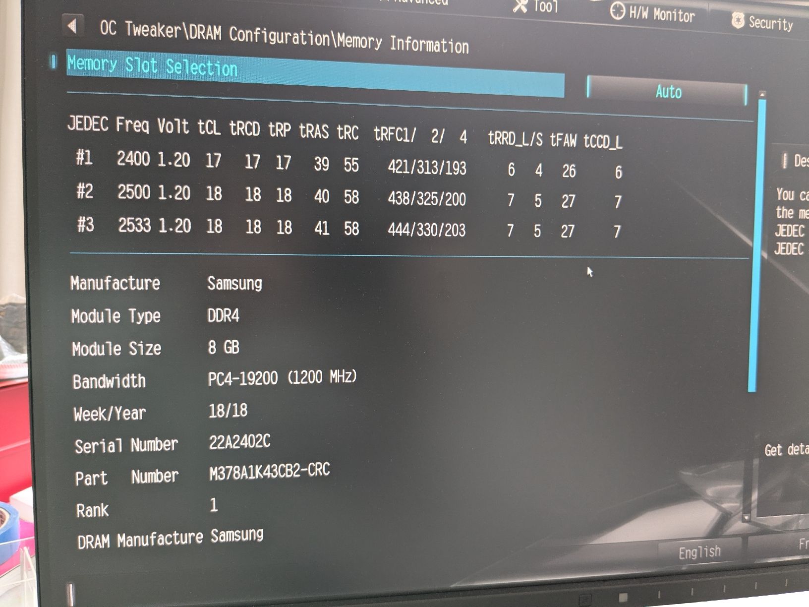 Samsung Memoria / RAM: Samsung 8GB DDR4 RAM – Usato da Hinterkappelen venduto da mr-deamon 2