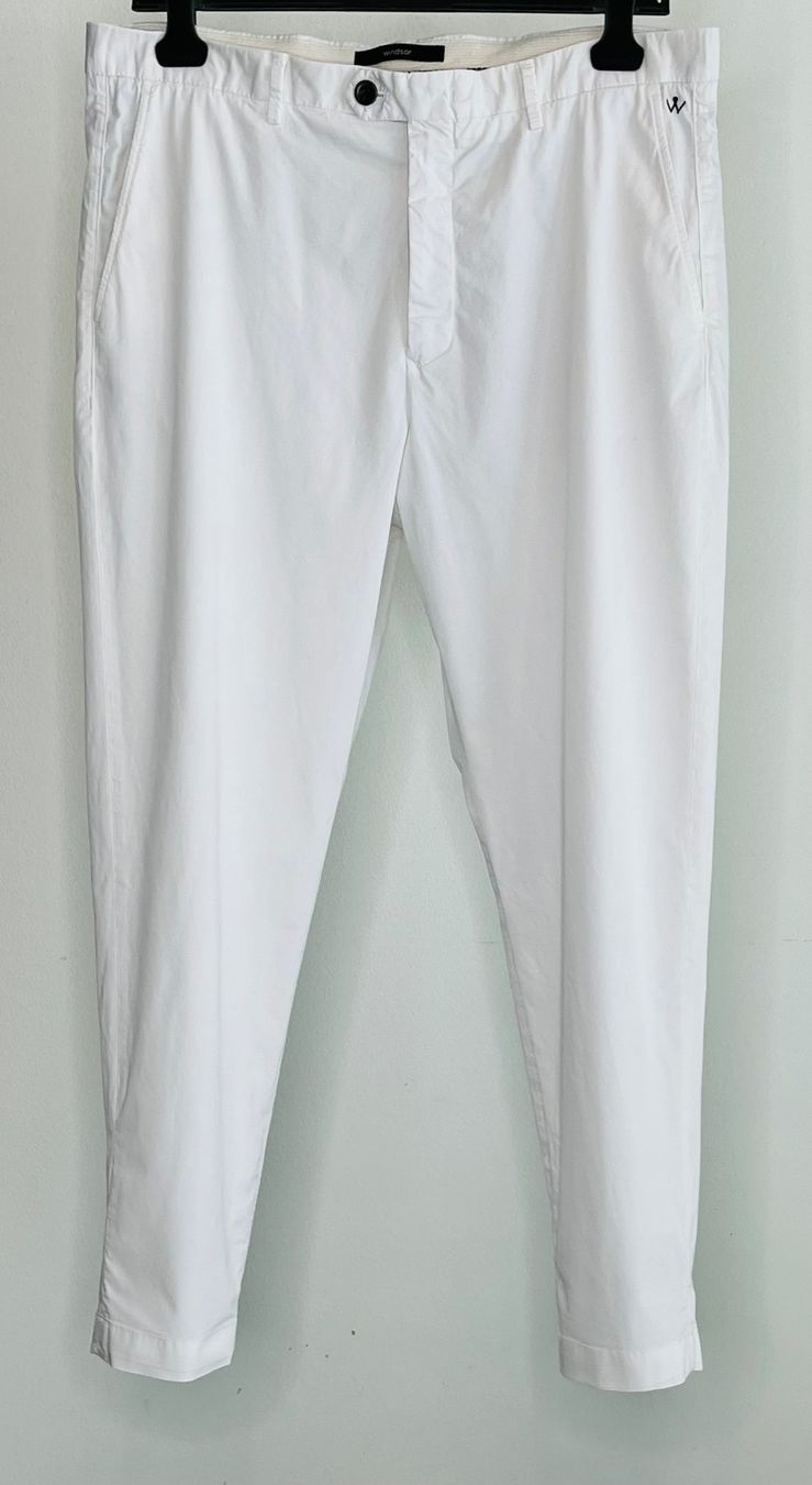 Windsor Pantaloni: Windsor Hose Baumwolle elastisch weiss Herren Gr. 54 – Nuovo (secondo la descrizione) da Kreuzlingen venduto da schmitho