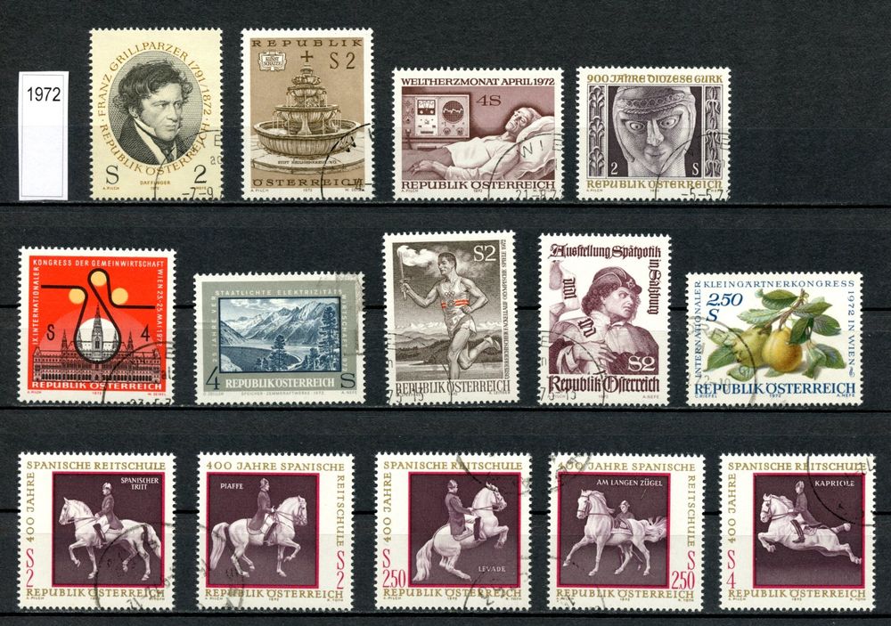 Österreich 1972, 27 Einzelmarken plus Block 2 Kaufen auf Ricardo