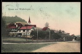 AK Walkringen, Ortspartie mit Blick zur Kirche