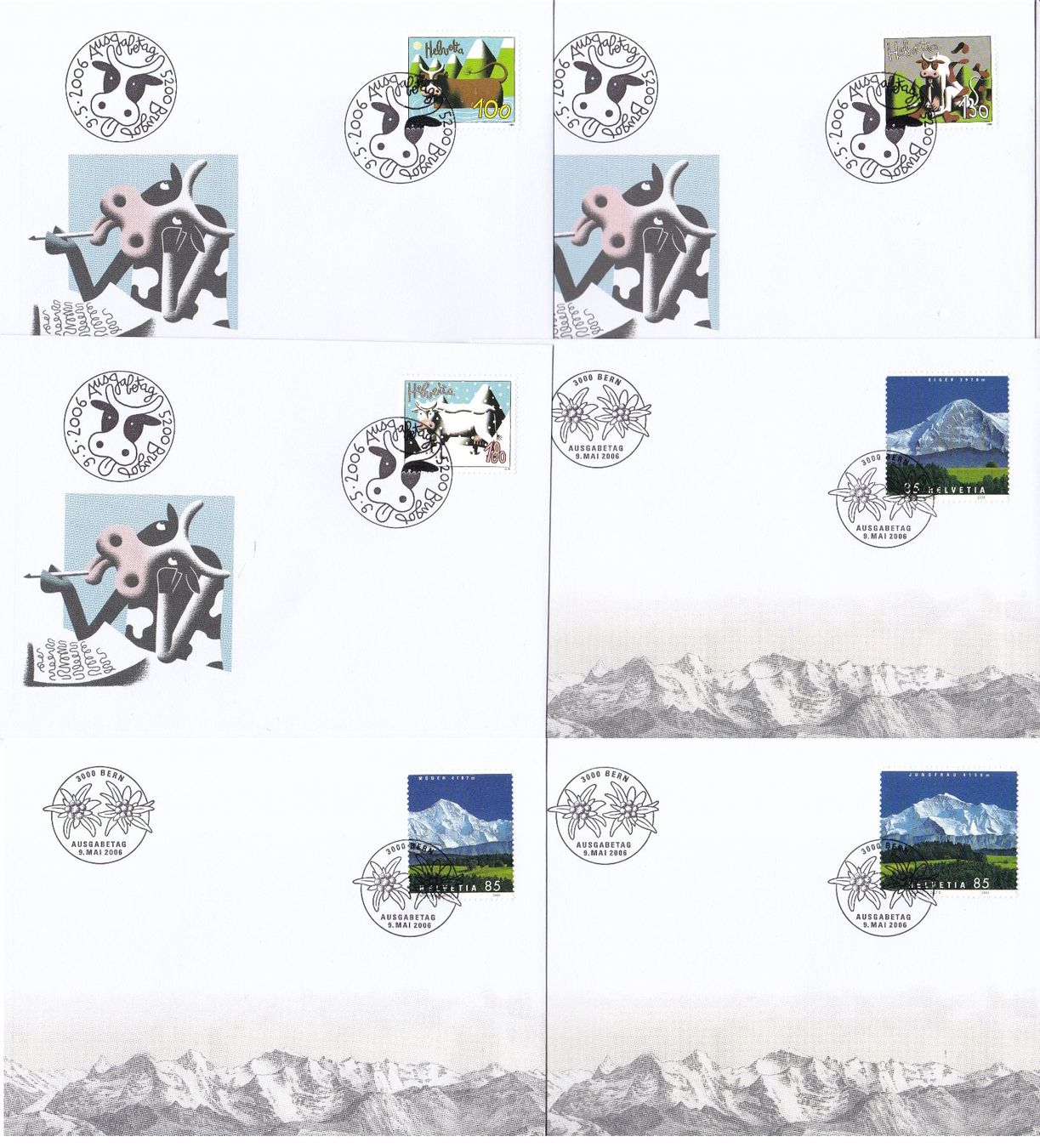 Tutti i francobolli: 56 Stk. CH FDCs, 2006 & 2007 – Usato da Münchwilen AG venduto da Nesar 1