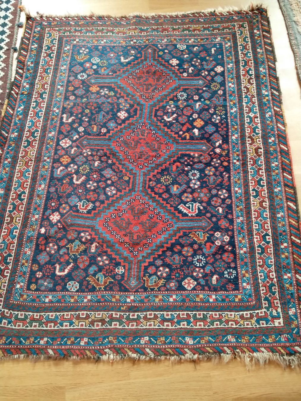 Tappeti: Antiker Orienteppich, blau 120x130 – Usato da La Sage venduto da Blumenstrauss1 5