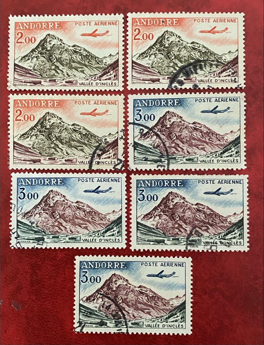 Tutti i francobolli: Timbres aviation - Andorre – Usato da Petit-Lancy venduto da Solcarm