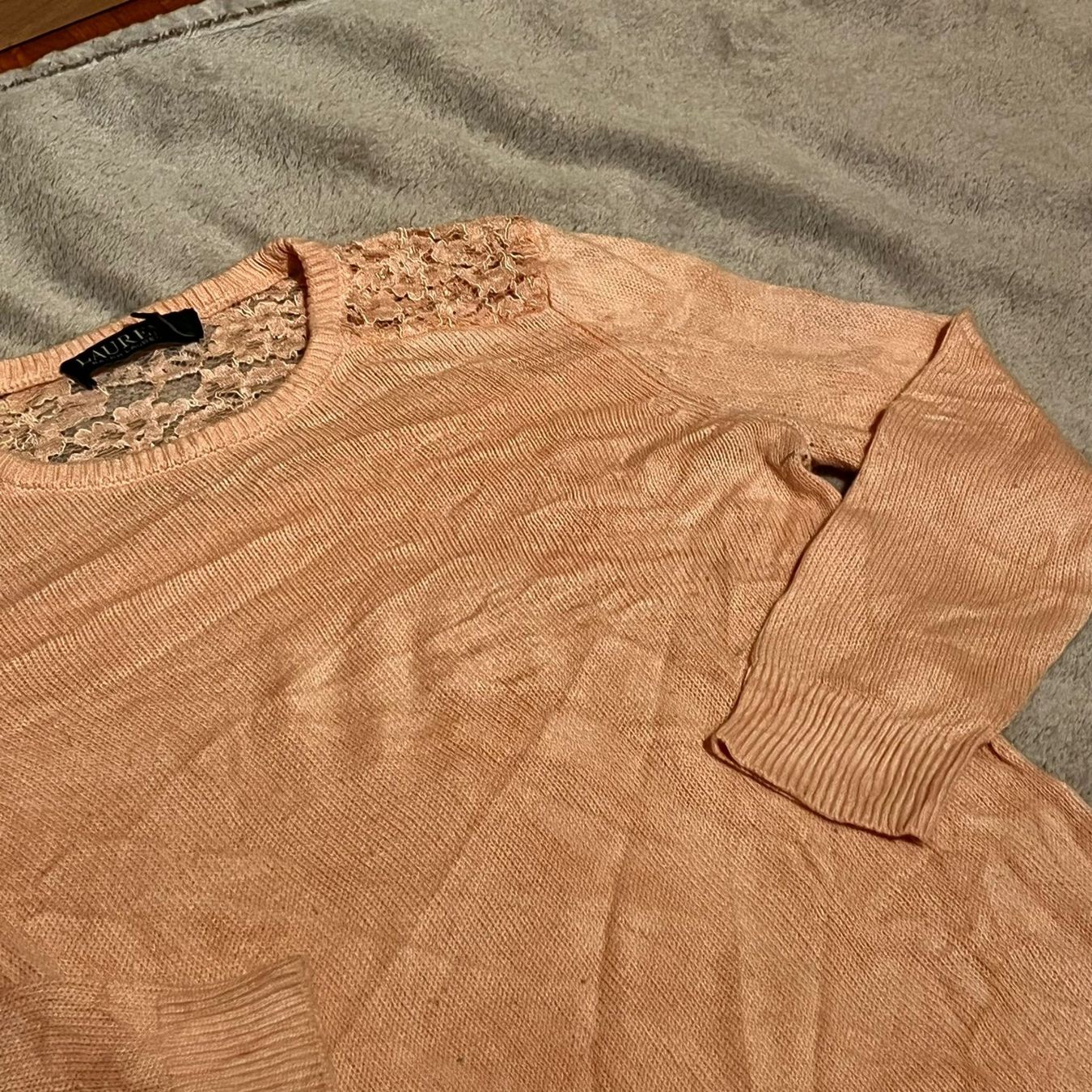 Ralph Lauren Top: Pull Ralph Lauren XS pêche dentelle au dos – Usato da Marin-Epagnier venduto da csc_8765 1