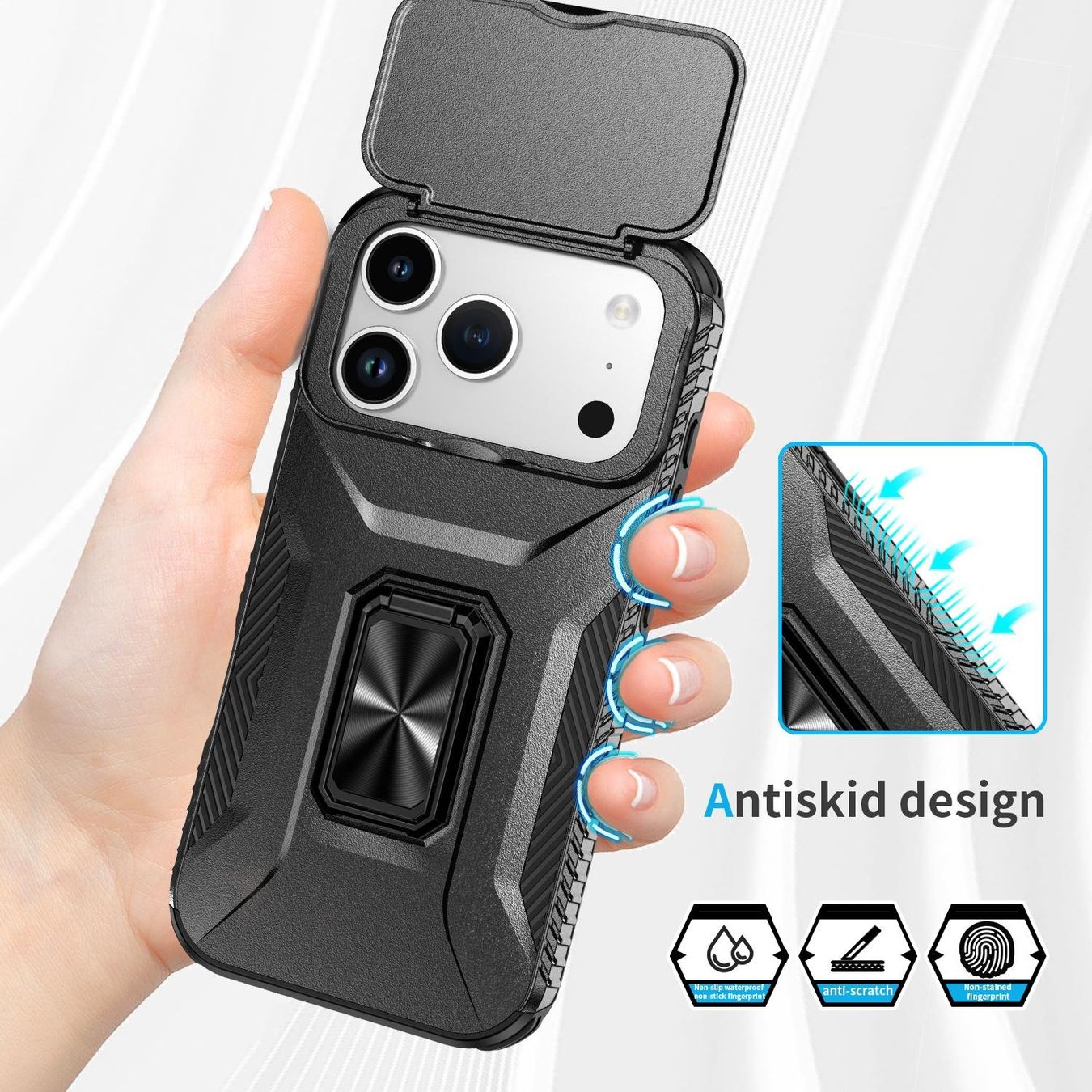 Cover & Protezioni schermo: iPhone 17 PRO Hülle Cover Ring Case Etui Coque Tasche Robust – Nuovo e nell'imballaggio originale da Volketswil venduto da coverandmore 5