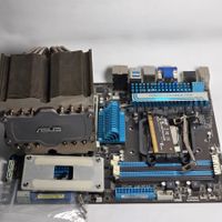 ASUS Mainboard, AMD Phenom II CPU,  Kühler und vga-switch