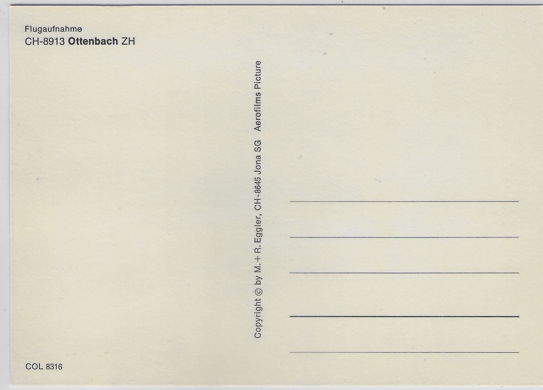 Cartoline postali: Flugaufnahme Ottenbach ZH – Antico da Ettingen venduto da Kartenplanet 1